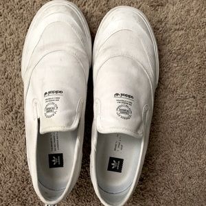 White Adidas Slip-On Shoes 👀